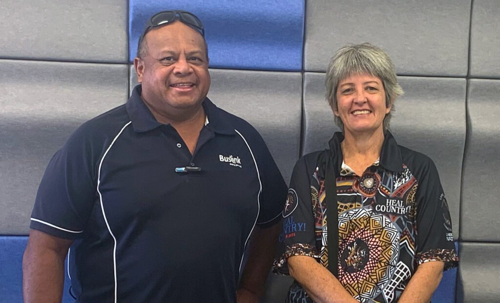 L R Colin Majid Buslinks Community Engagement Manager And Larrakia Nations Donna Jackson