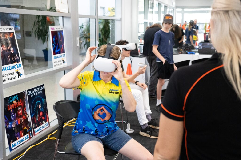 People Experience The Some Of The Virtual Reality Games Created During The Jam